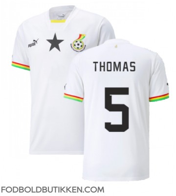 Ghana Thomas Partey #5 Hjemmebanetrøje VM 2022 Kortærmet